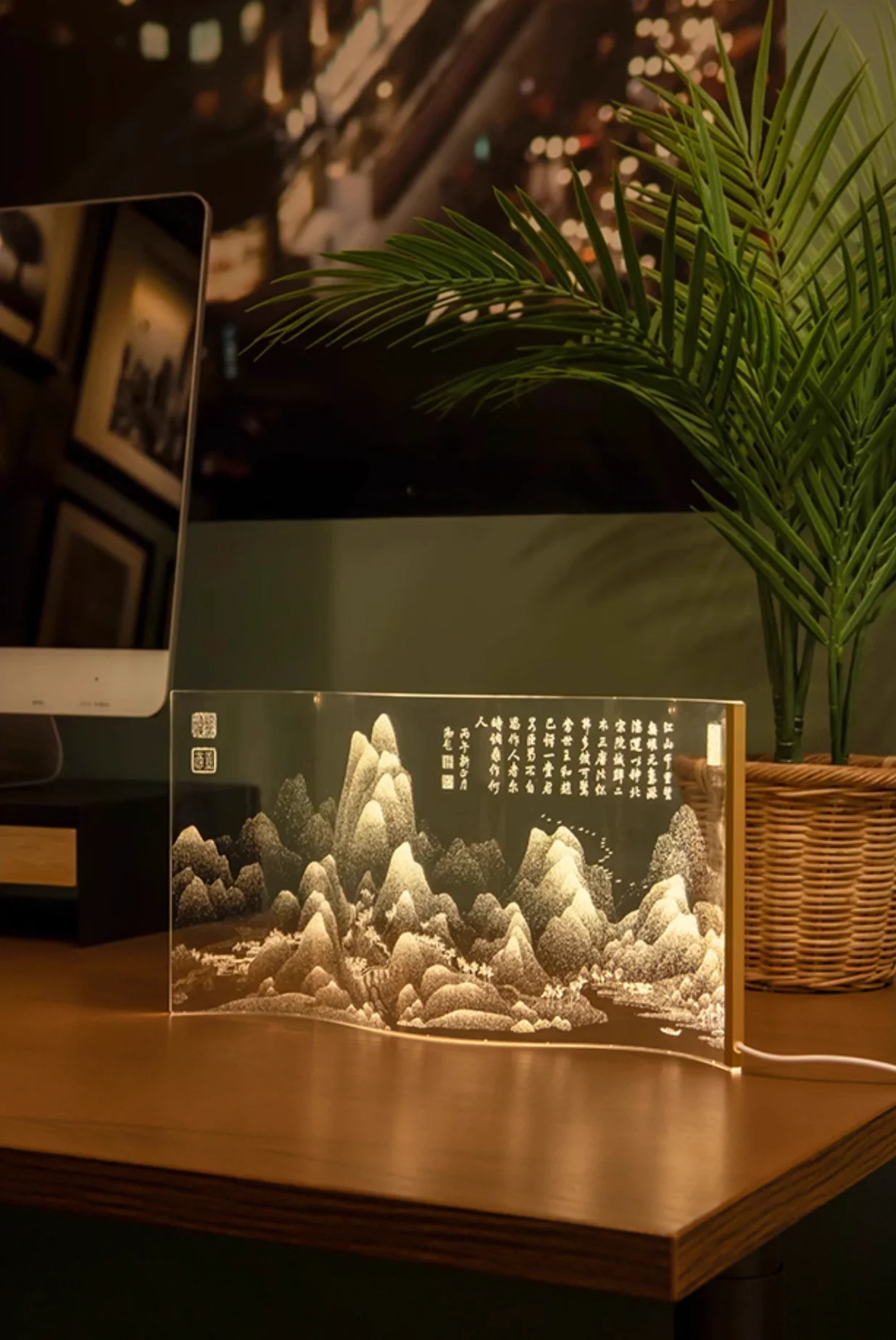 A Thousand Li Artwork Acrylic Lamp Gift Set - Image 13