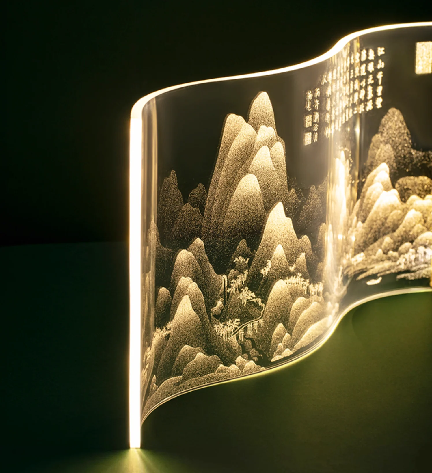 A Thousand Li Artwork Acrylic Lamp Gift Set - Image 6