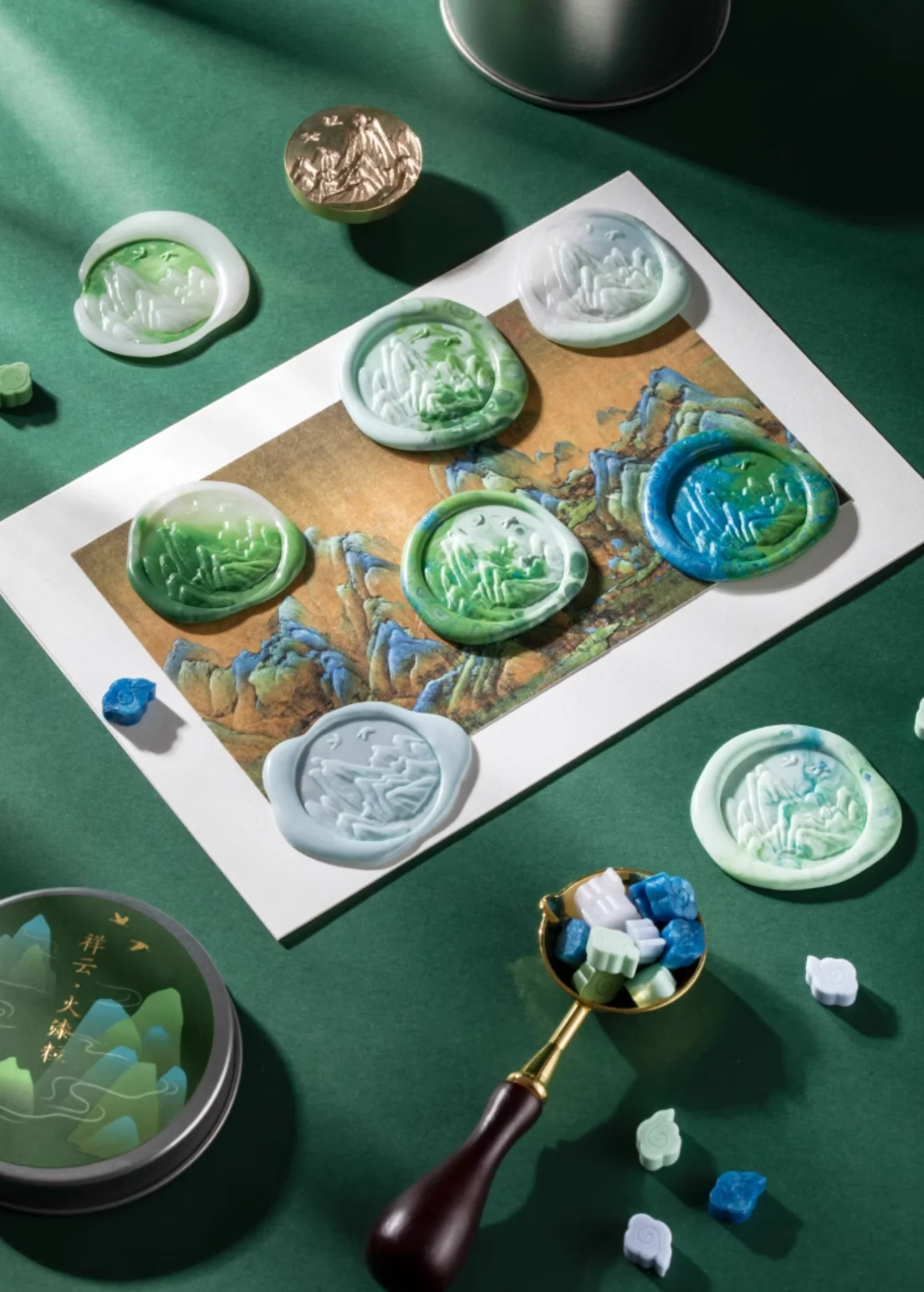 A Thousand Li Artwork Fire Lacquer Seal Gift Set - Image 2