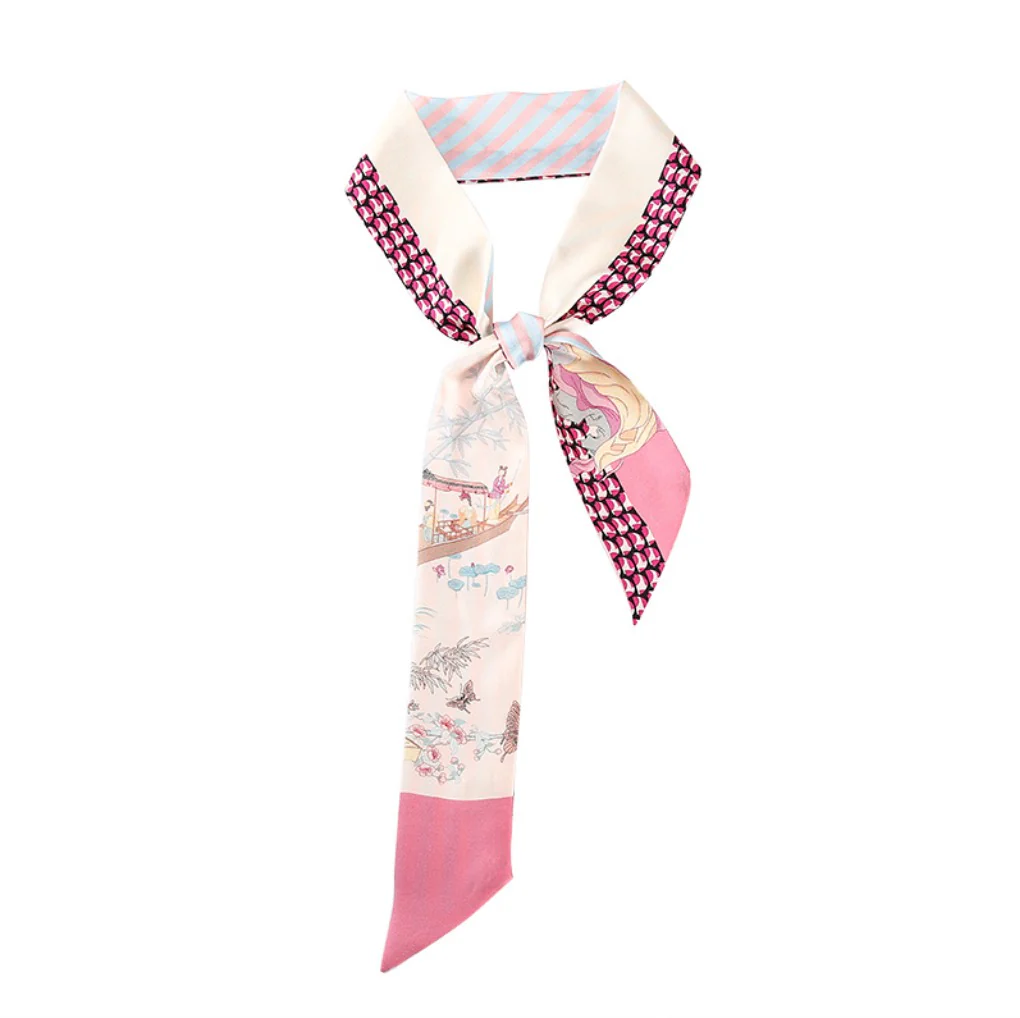 100% Mulberry Silk Twilly - Image 3