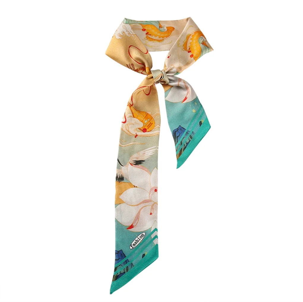 100% Mulberry Silk Twilly - Image 9