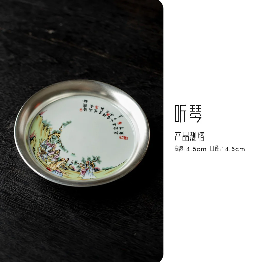 999 Sterling Silver Ceramic Tea Pot Holder - Image 6