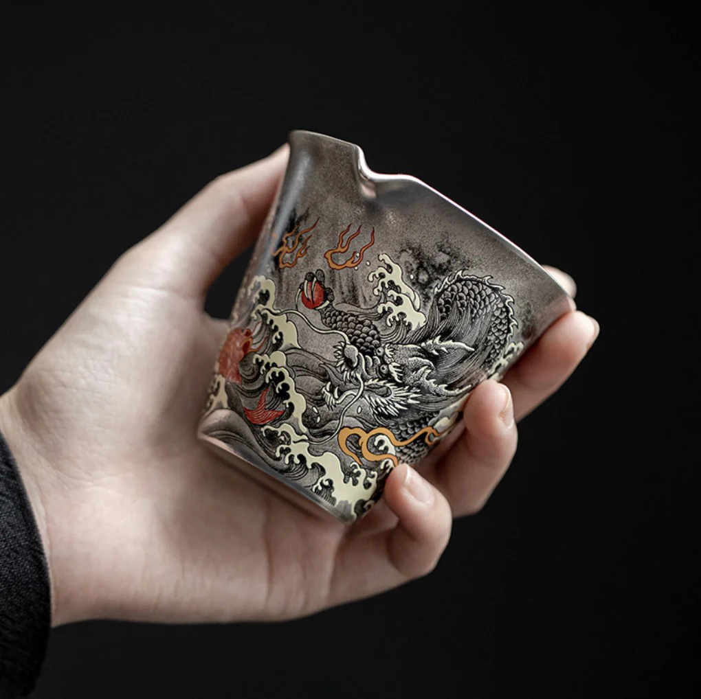 999 Sterling Silver Dragon Faircup - Image 4