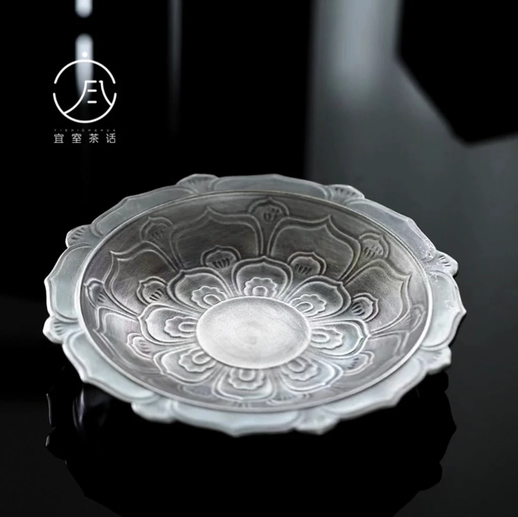 999 Sterling Silver Dragon Tea Bowl Set - Image 4