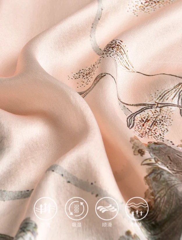 Amber Garden Mulberry Silk Scarf (170x53cm) - Image 7