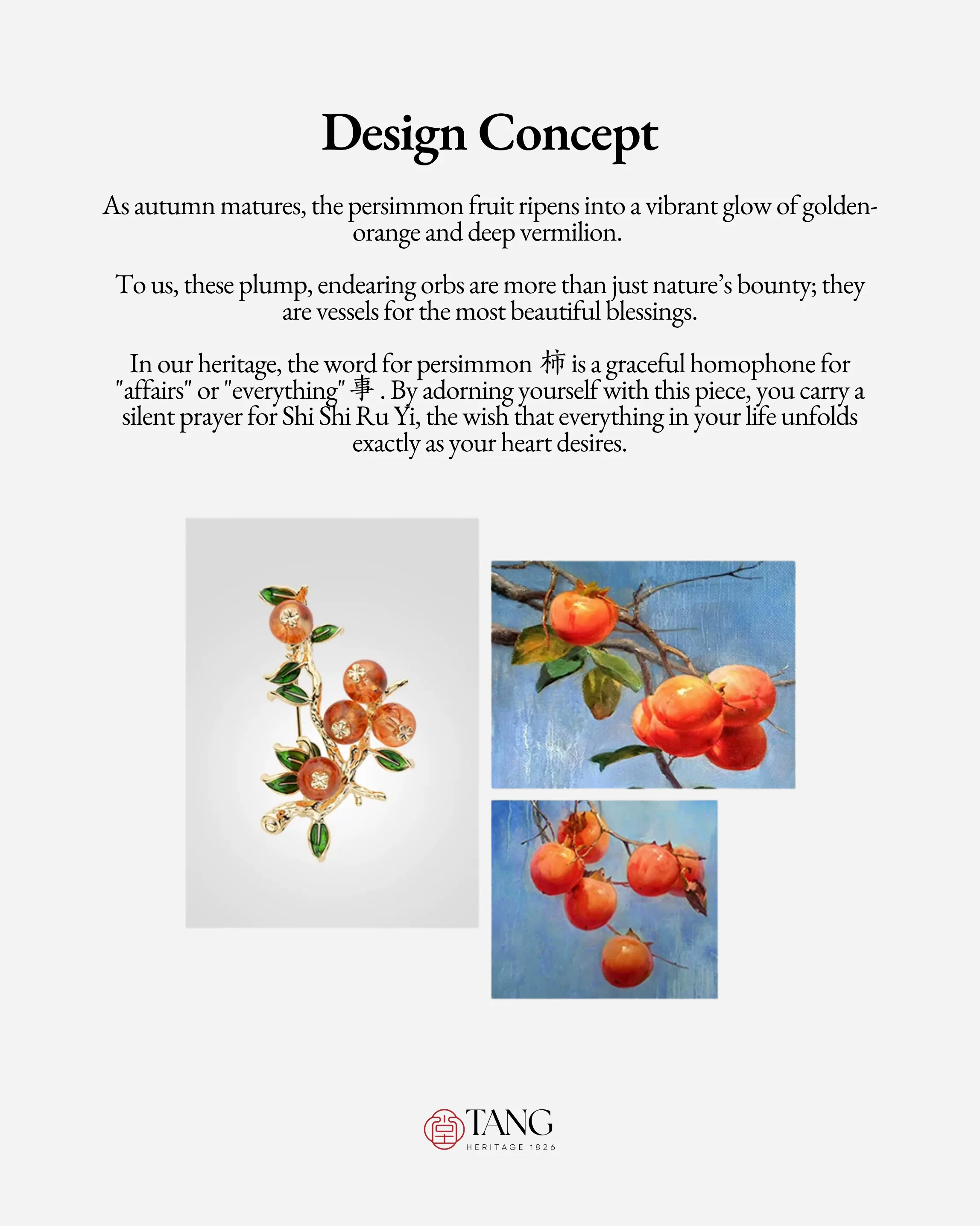 Auspicious Persimmon Brooch - Image 3