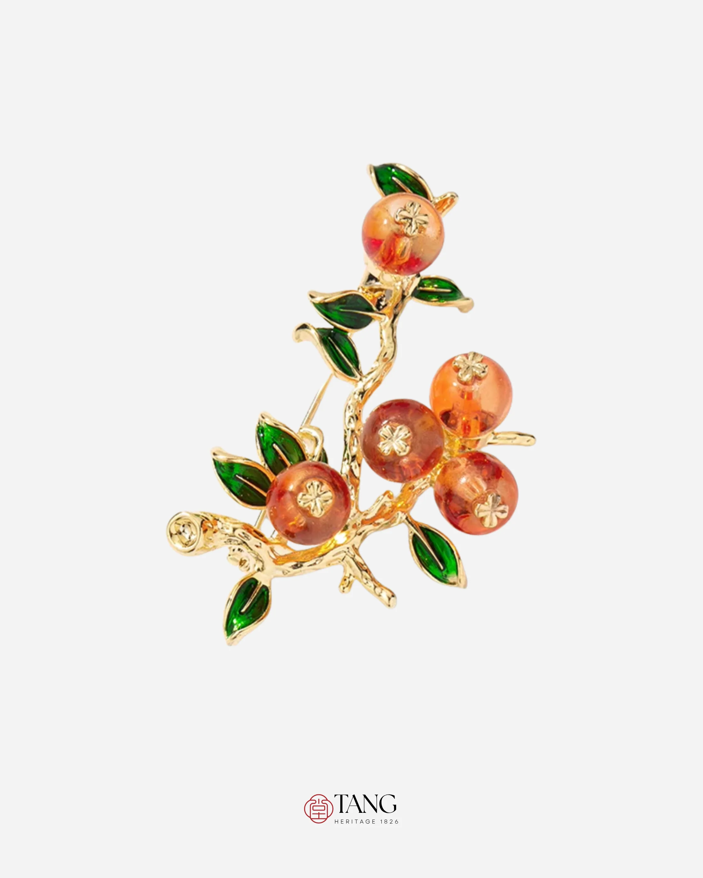 Auspicious Persimmon Brooch - Image 4