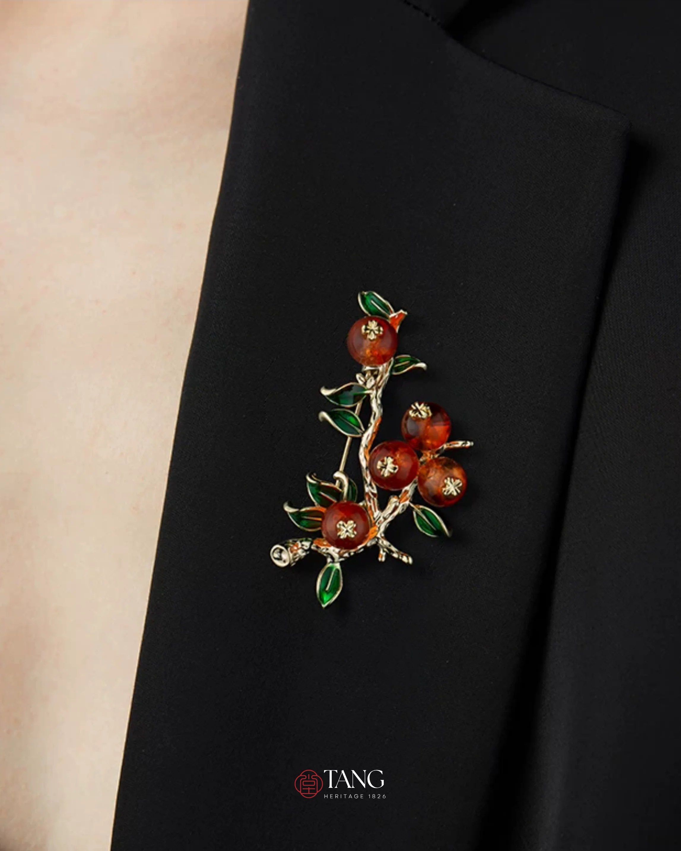 Auspicious Persimmon Brooch - Image 8