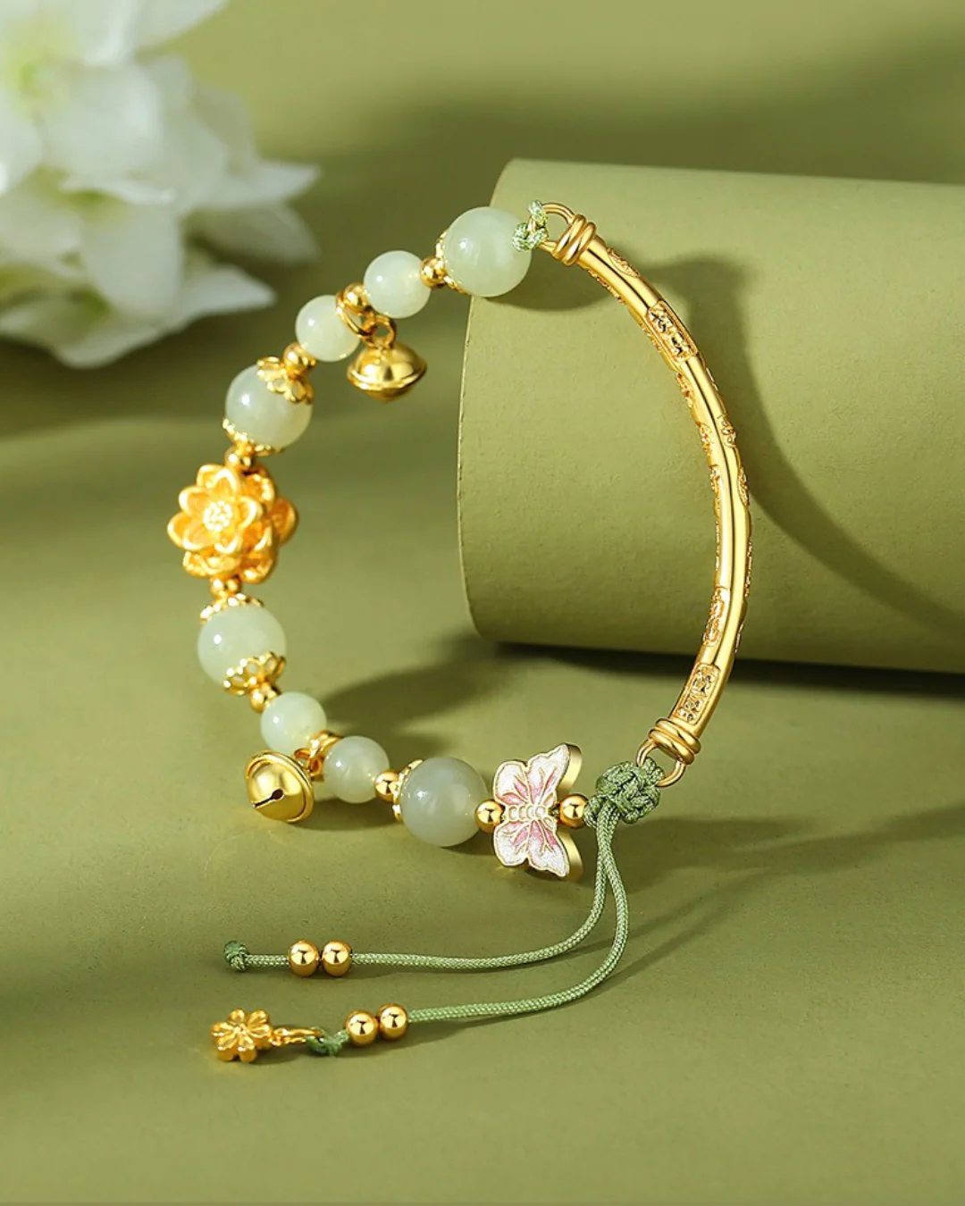 Benelore Lotus Jade Bracelet - Image 12