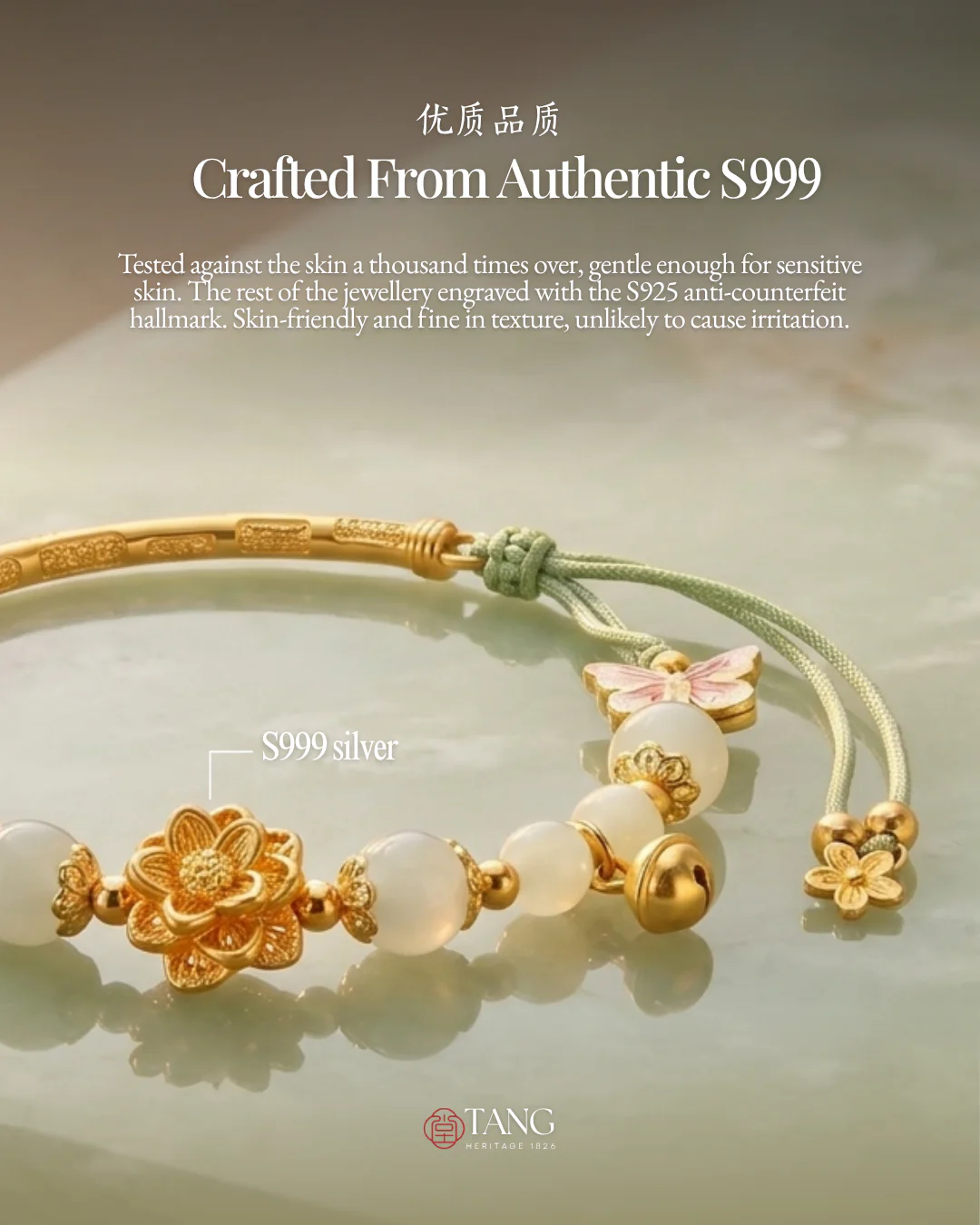 Benelore Lotus Jade Bracelet - Image 6