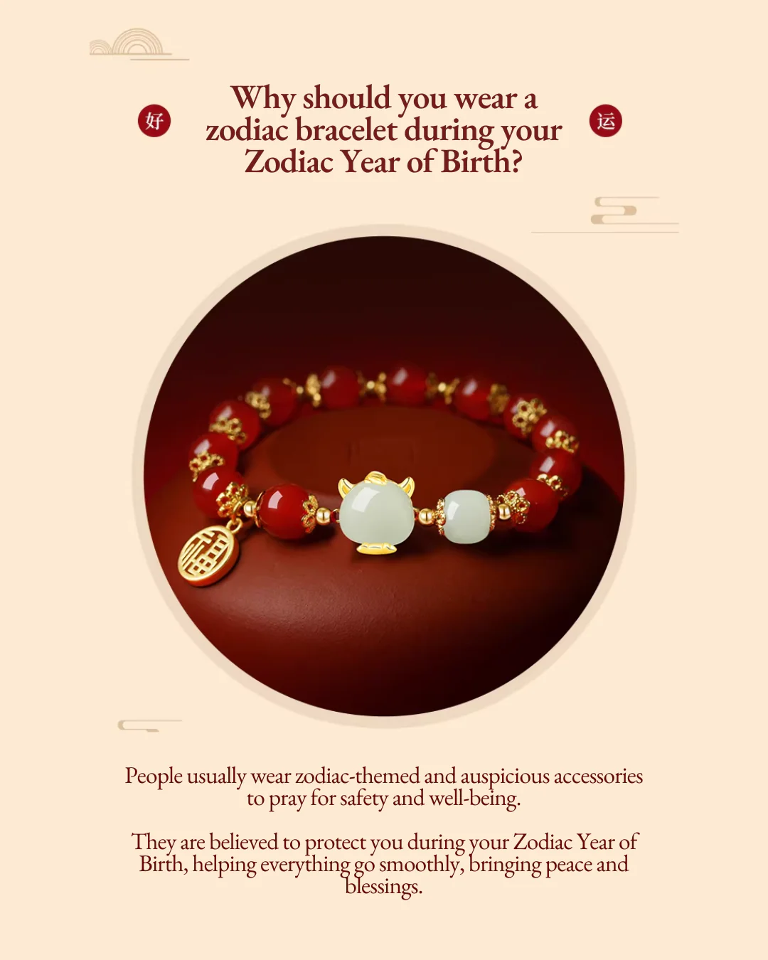 Blessing of Zodiac Red Agate Bracelet - Image 3