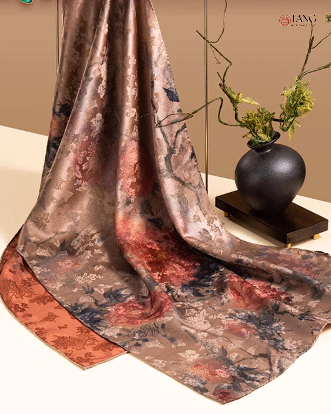 Blossom Reverie Cloud Silk Mulberry Scarf - Image 3