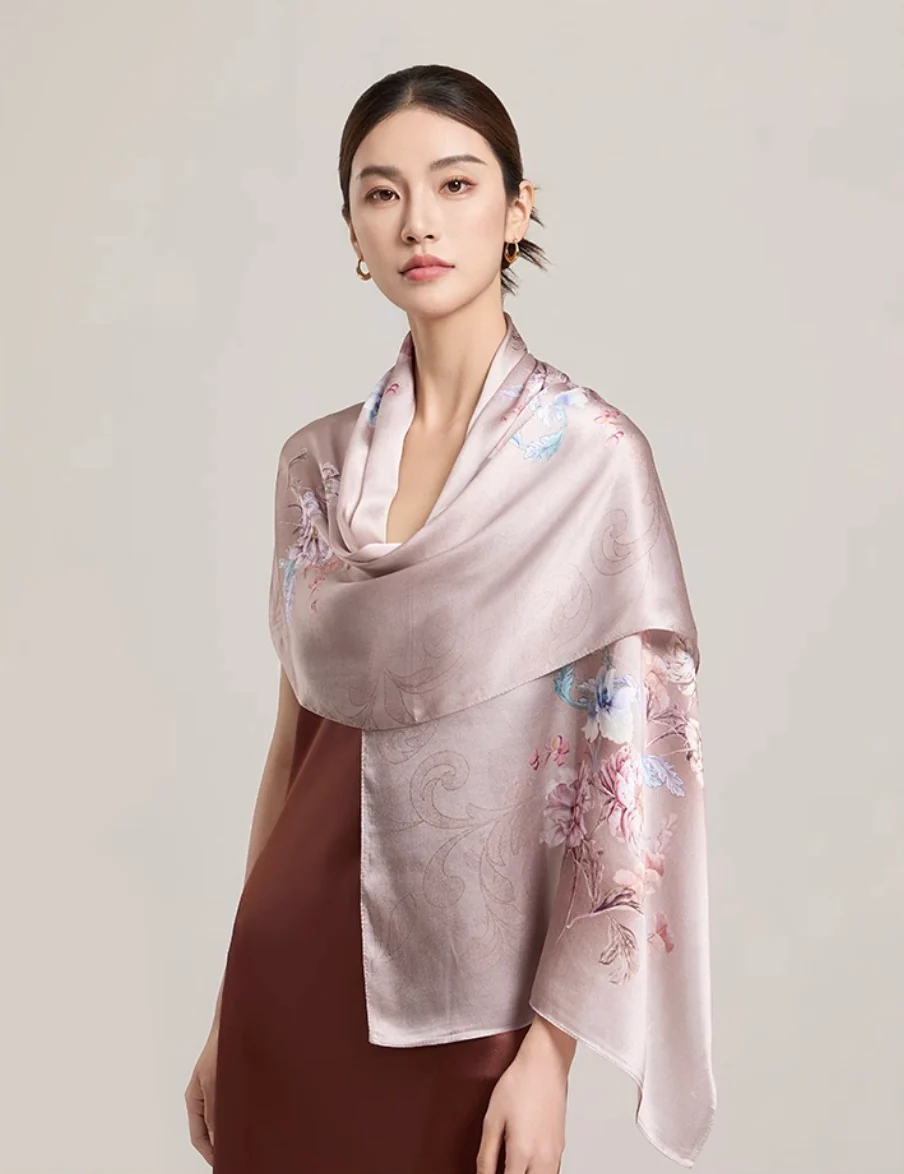 Dust of Dawn Mulberry Silk Scarf (170x53cm) - Image 4