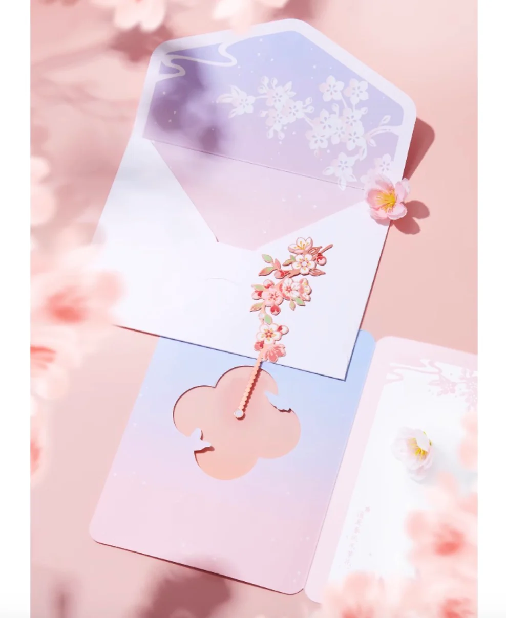 Blossom Wishes Greeting Card & Bookmark Set - Image 4