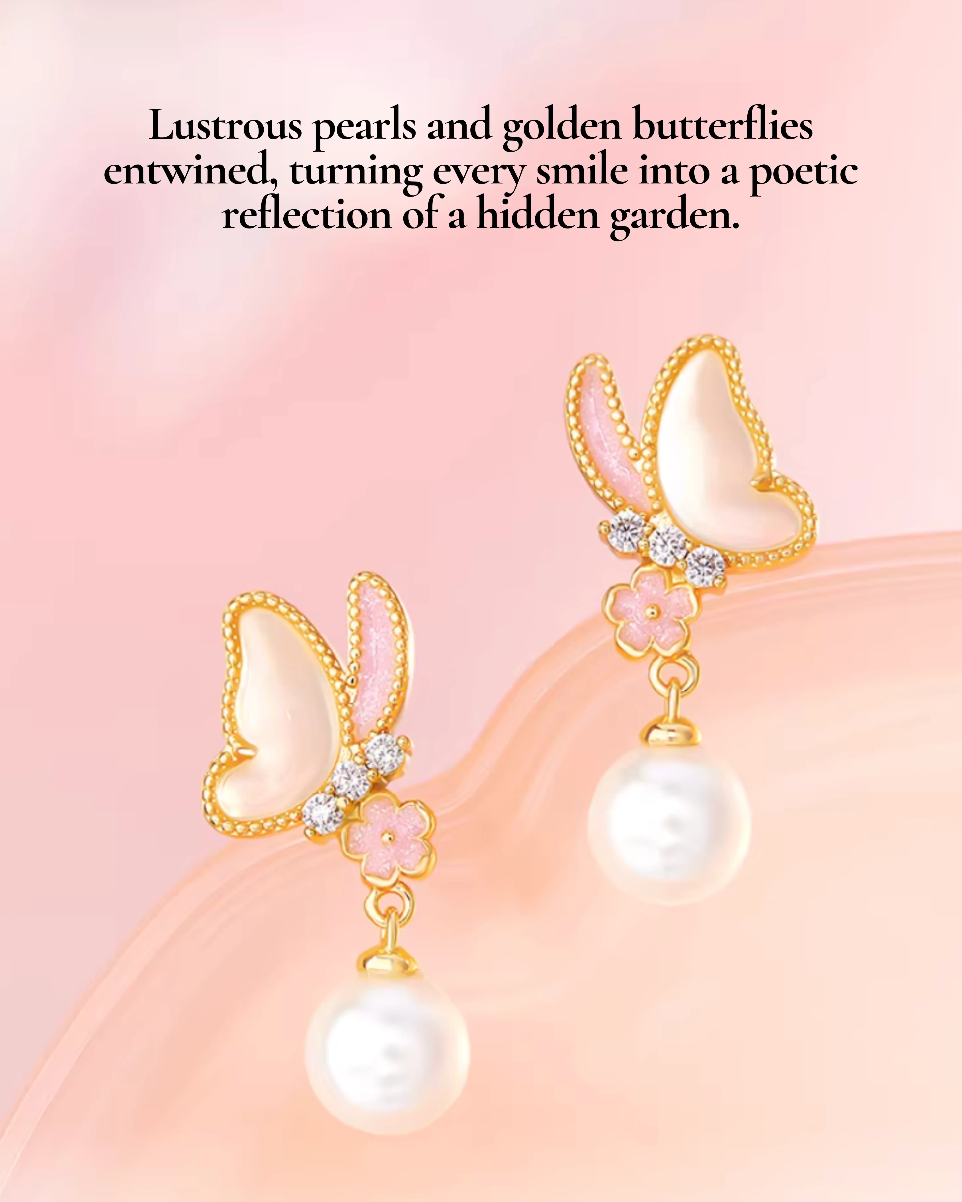 Butterfly Bloom Pearl Jewellery Set - Image 16