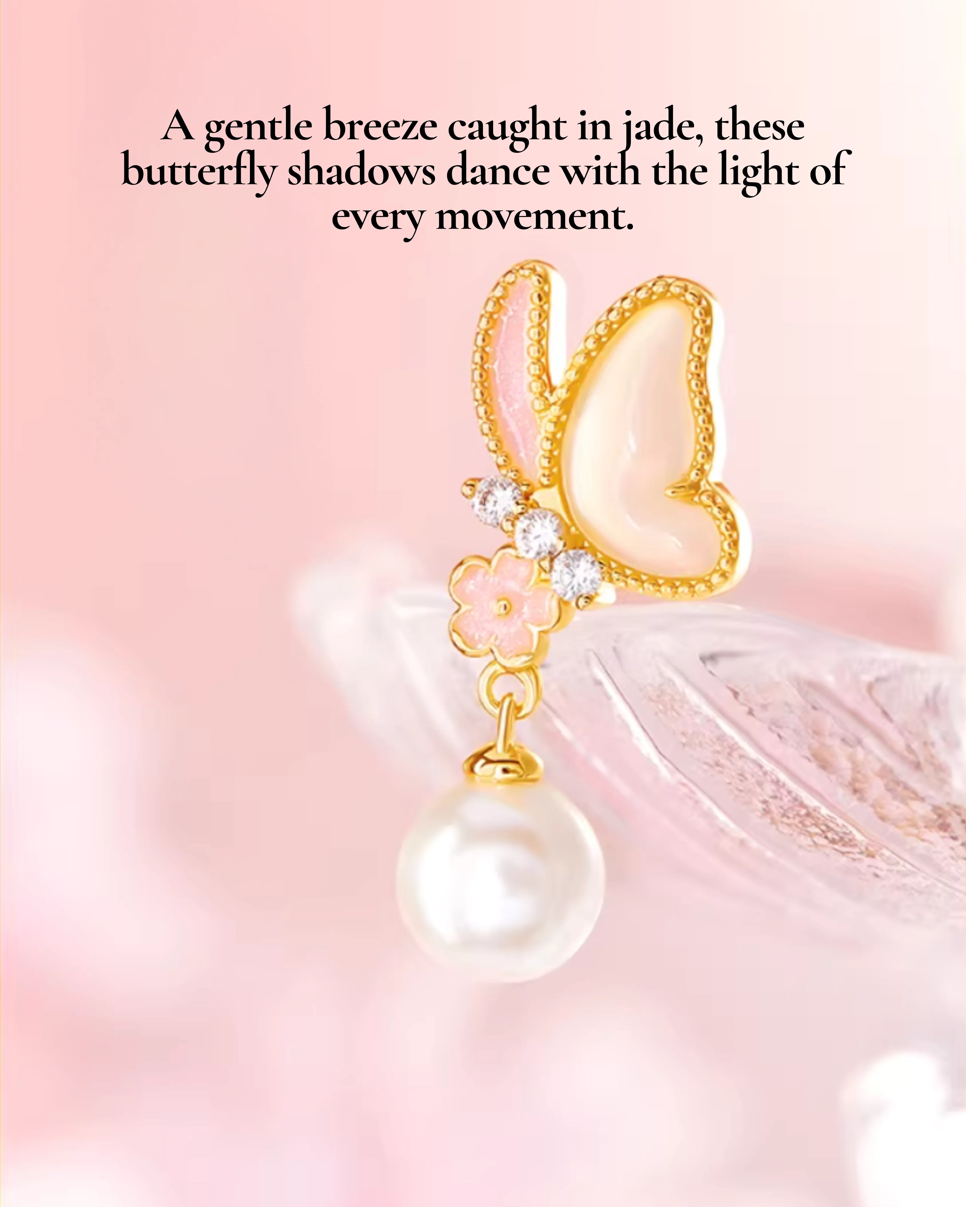 Butterfly Bloom Pearl Jewellery Set - Image 17