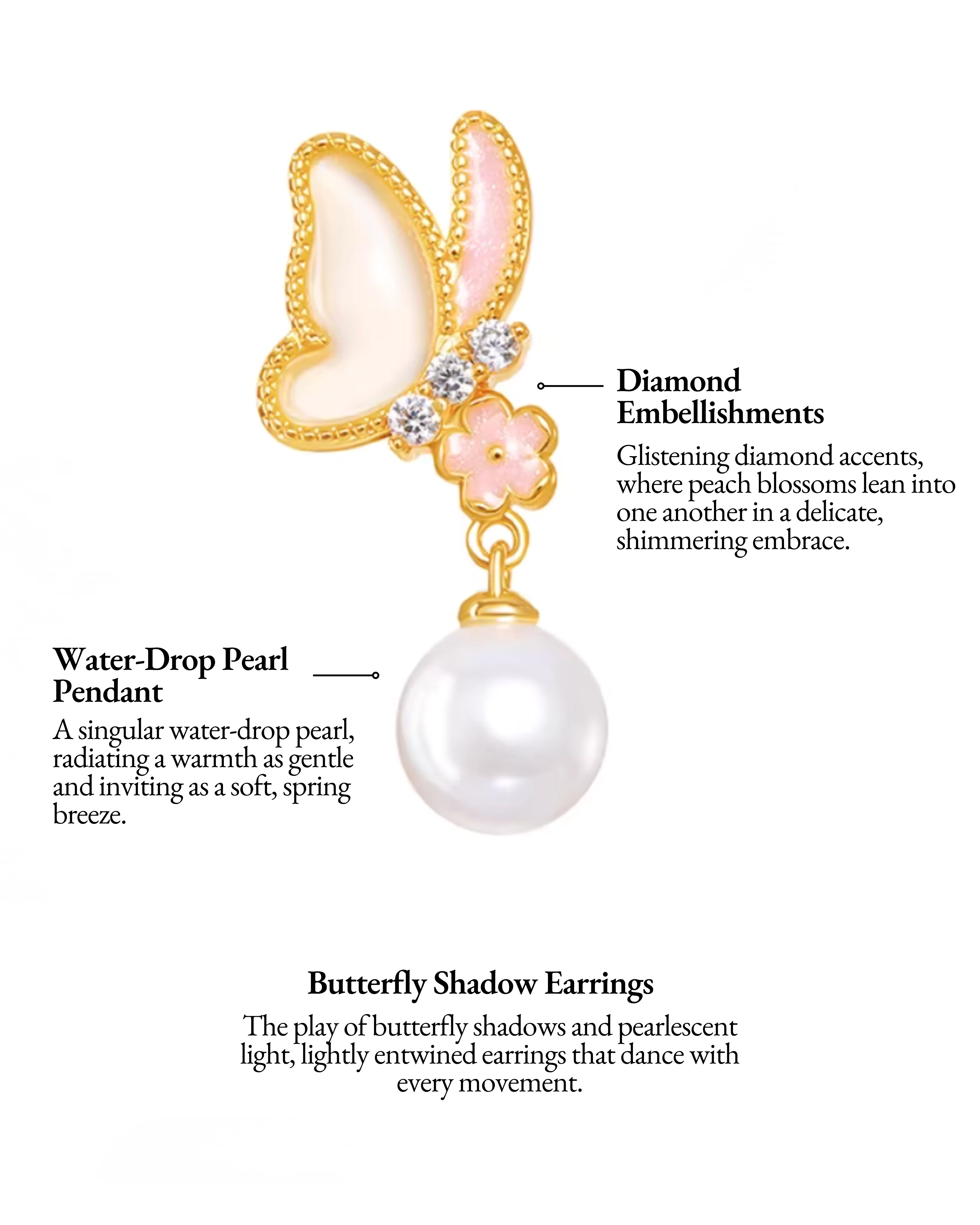 Butterfly Bloom Pearl Jewellery Set - Image 18