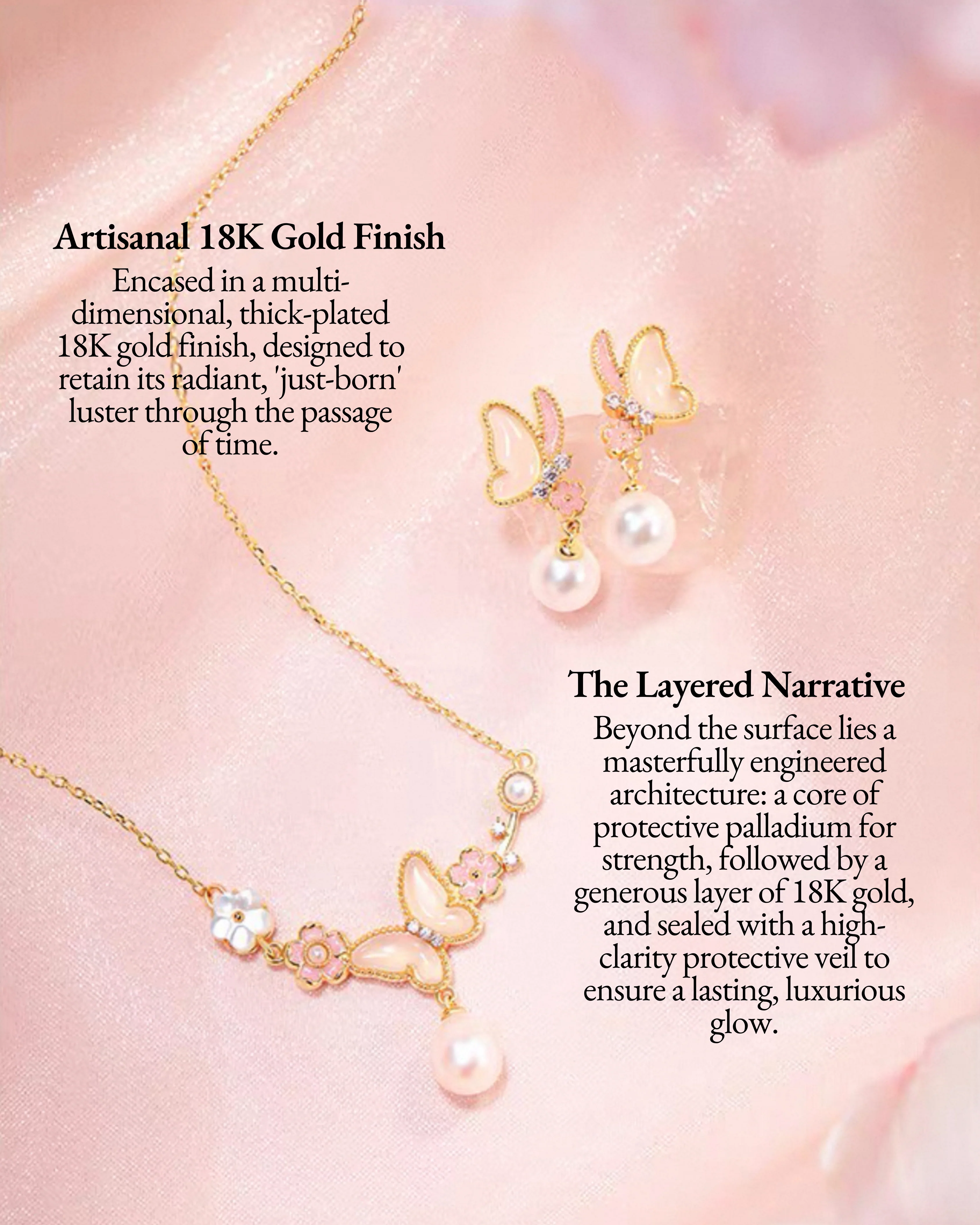 Butterfly Bloom Pearl Jewellery Set - Image 21