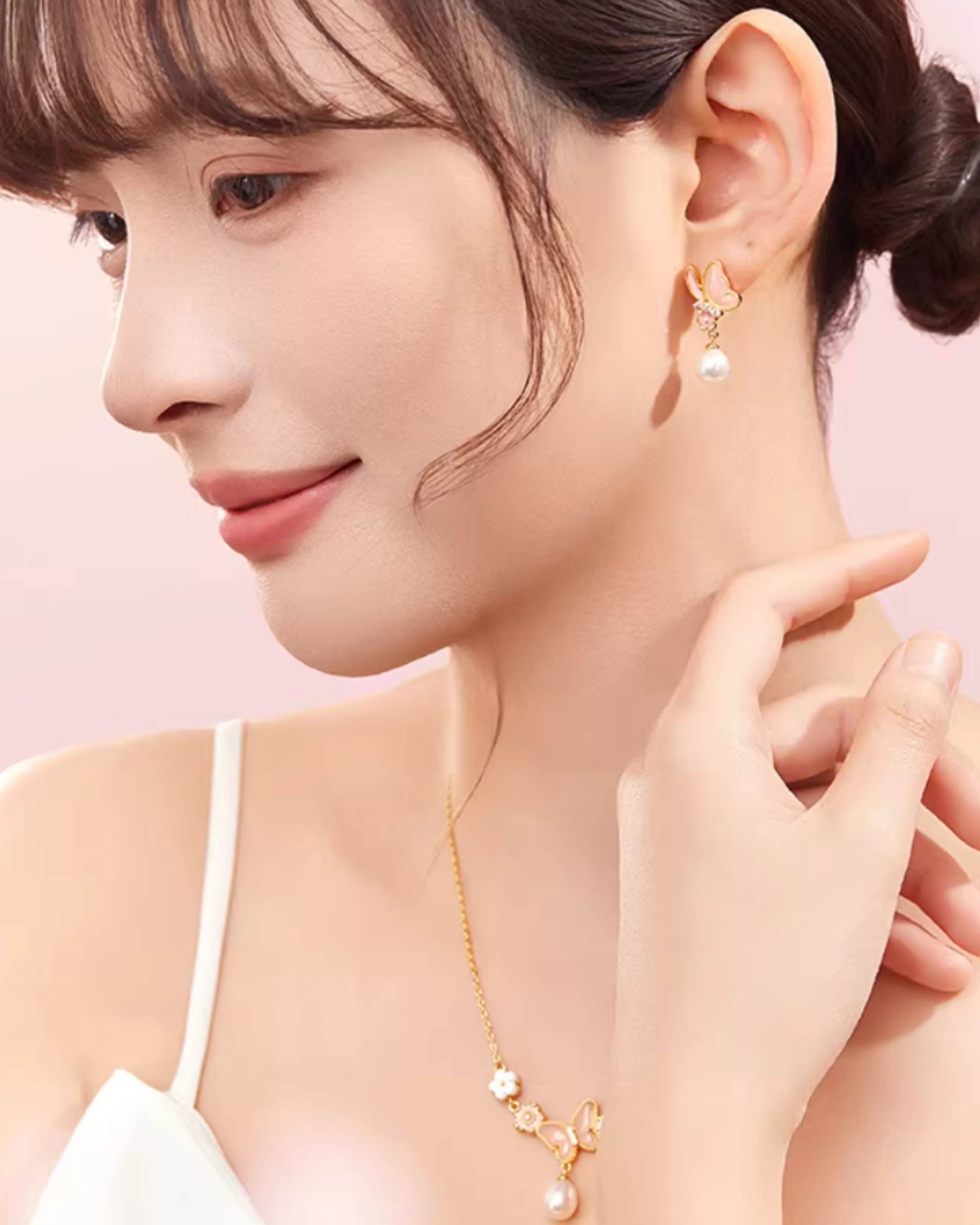 Butterfly Bloom Pearl Jewellery Set - Image 25