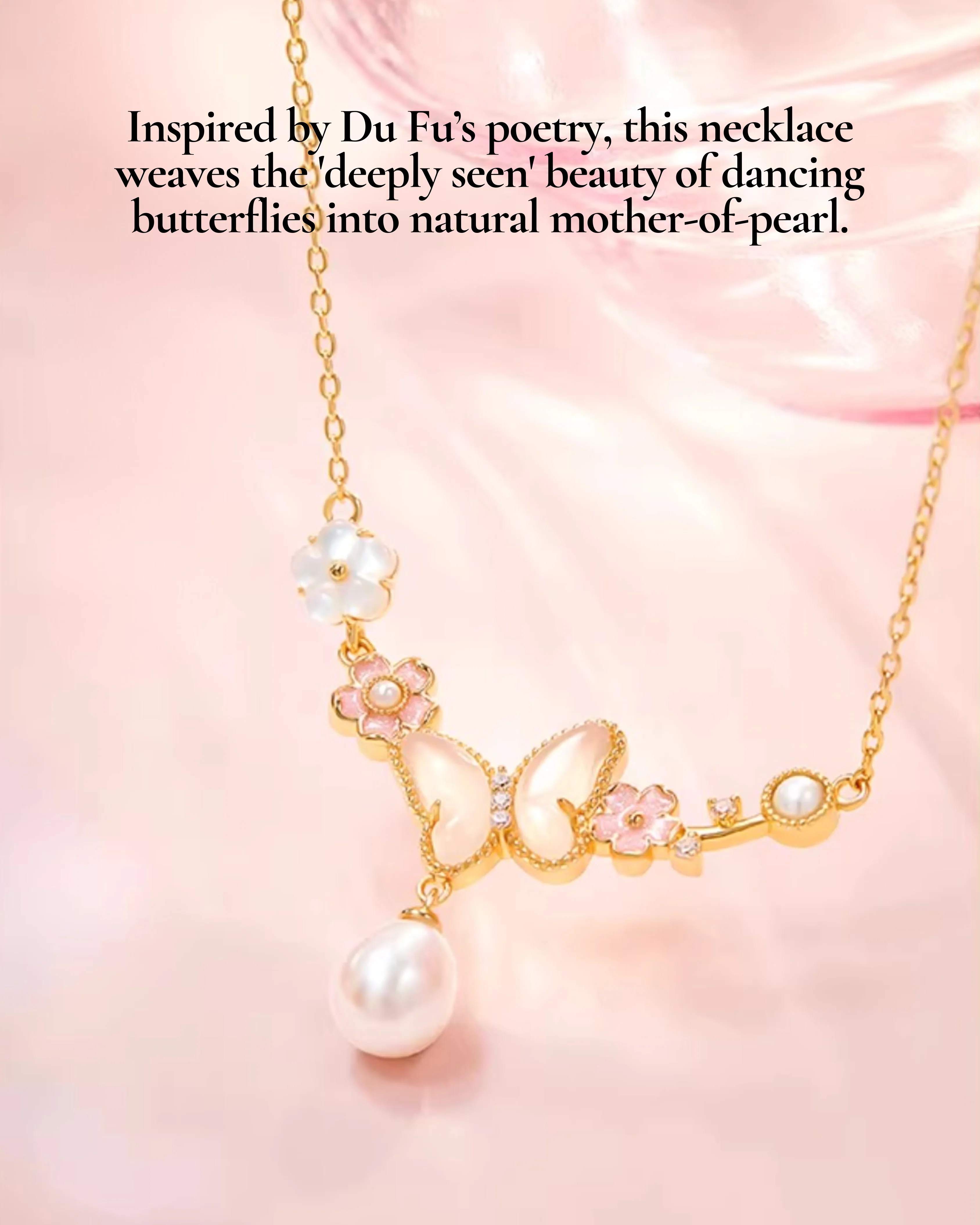 Butterfly Bloom Pearl Jewellery Set - Image 6