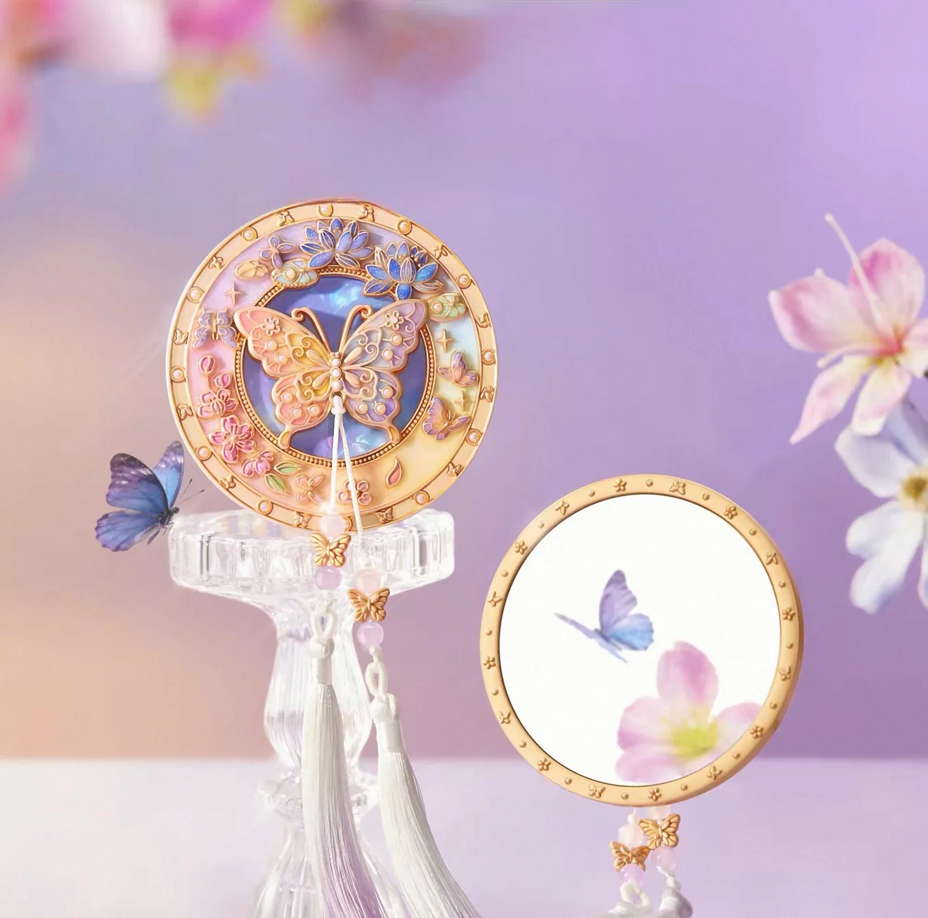Butterfly Dream Among Flowers Mirror - Image 30