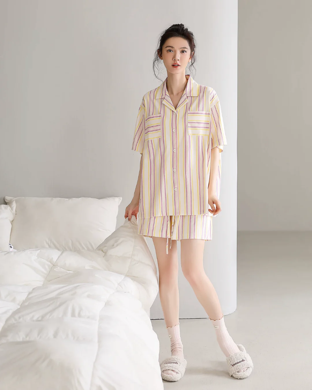 Cǎi Pajamas Set (Short Sleeve & Shorts) - Image 3