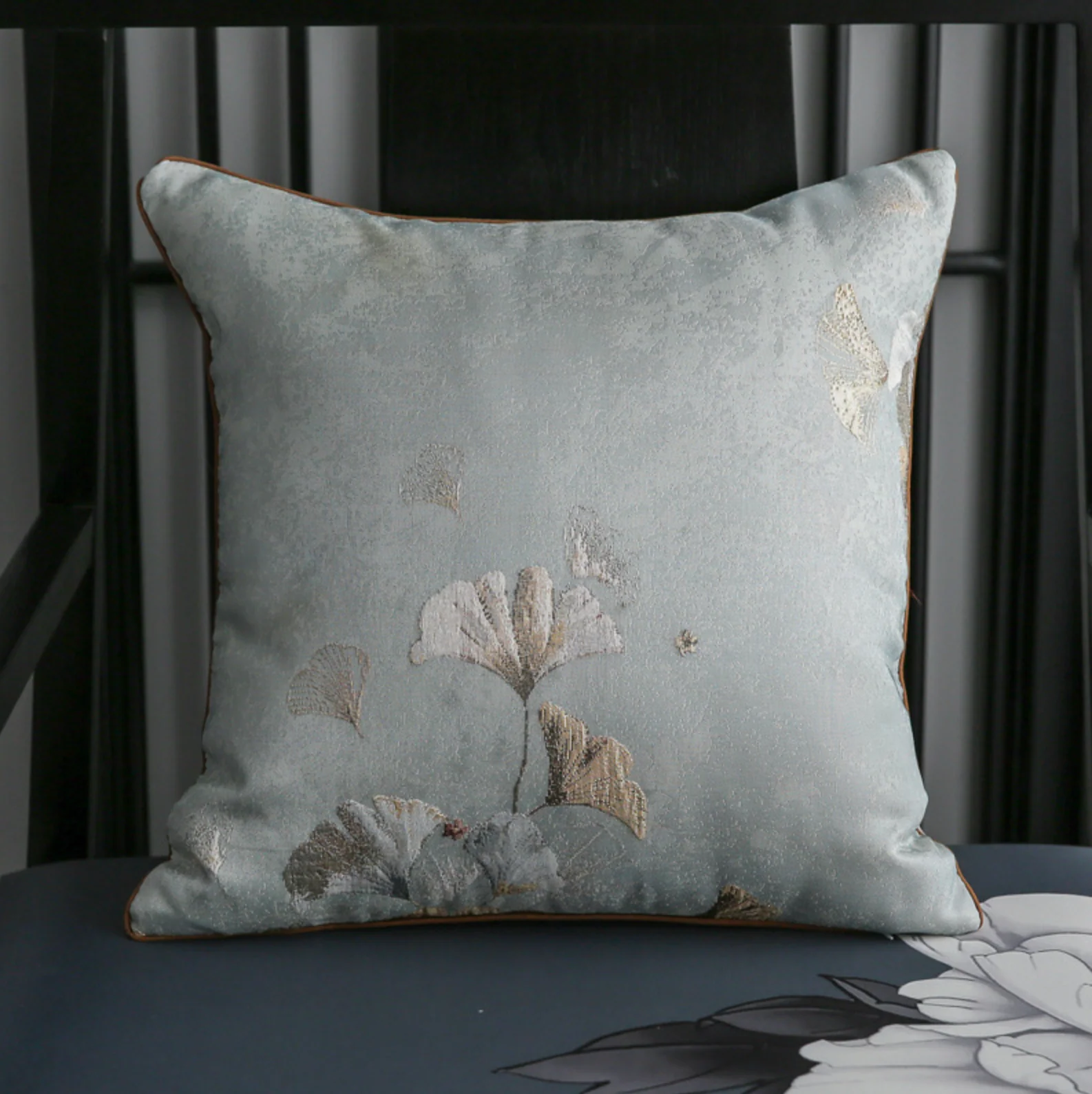 Celestial Garden Embroidery Pillow Cover - Image 5