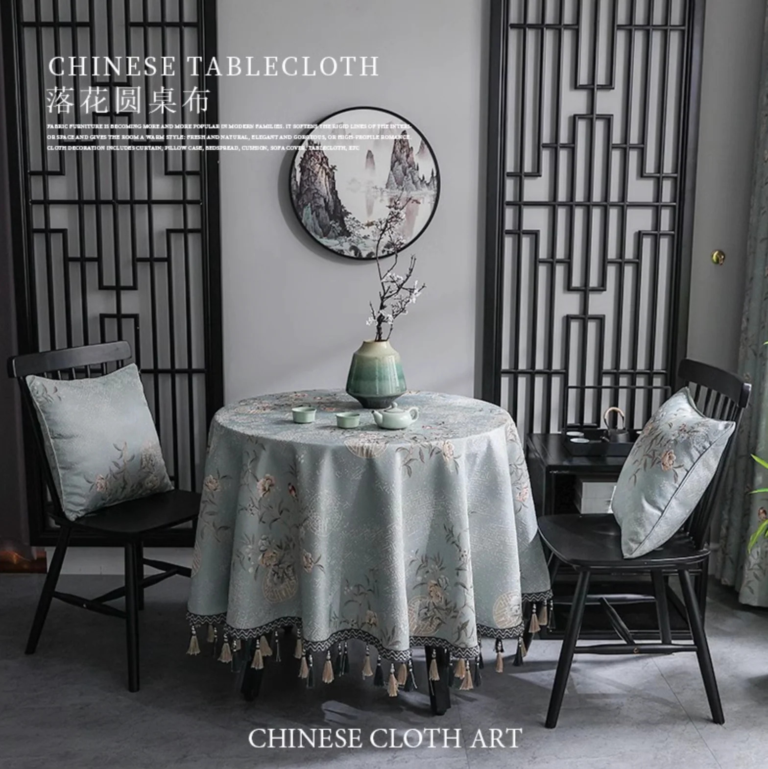 Celestial Garden Embroidery Table Cloth - Image 6