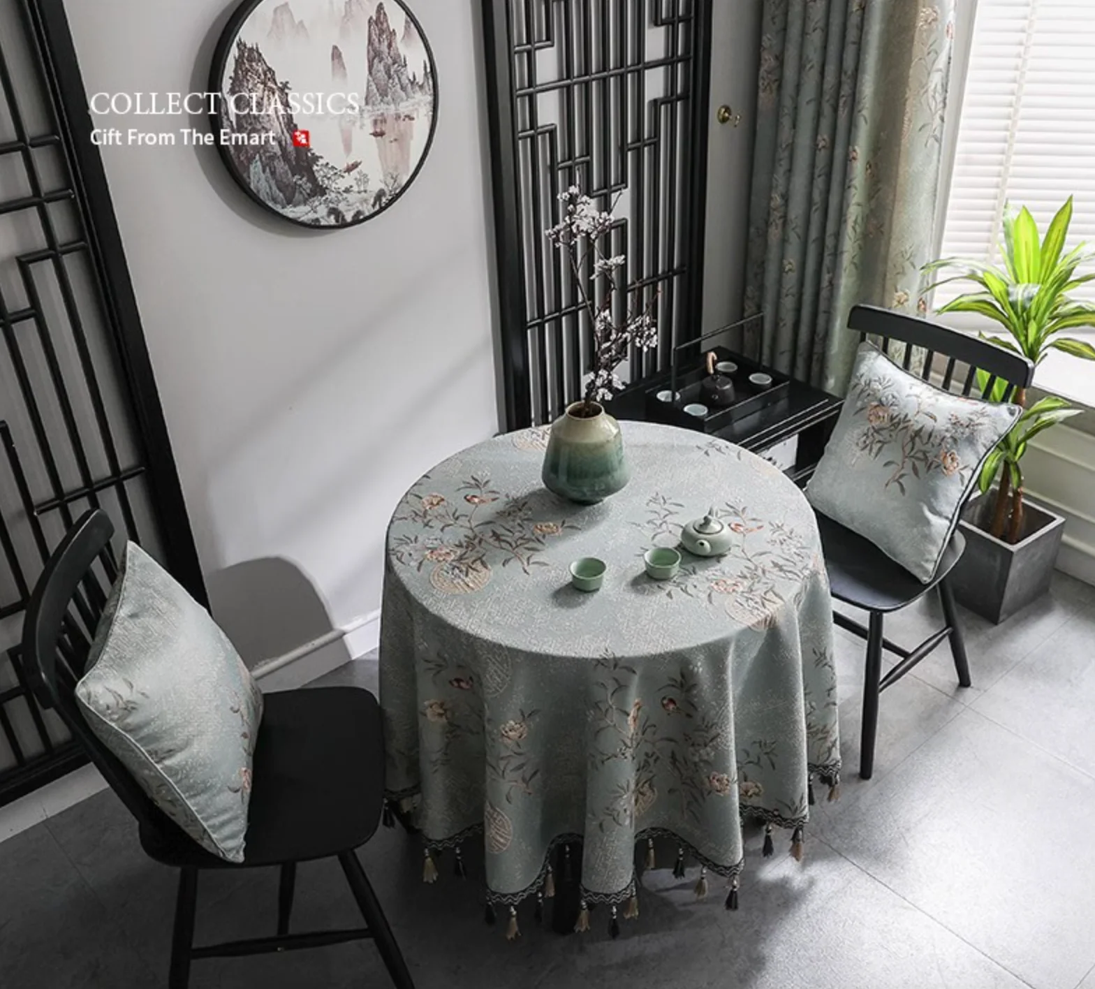 Celestial Garden Embroidery Table Cloth - Image 7