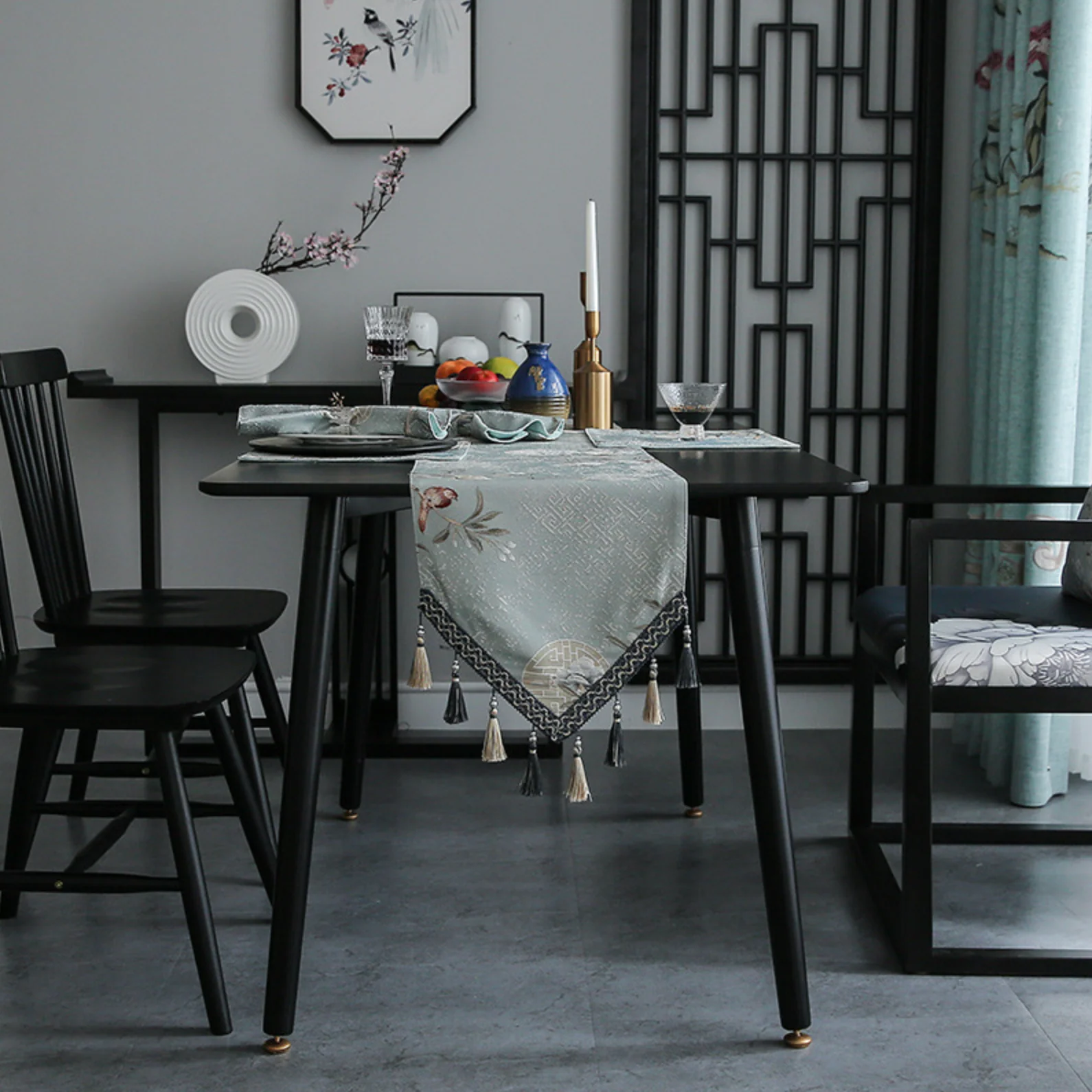 Celestial Garden Embroidery Table Runner - Image 2