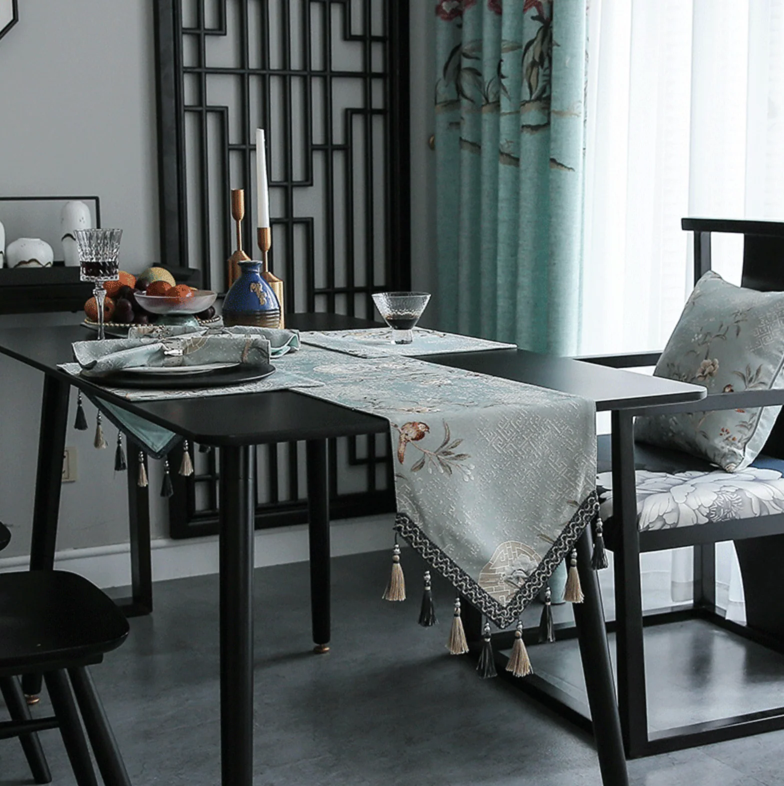 Celestial Garden Embroidery Table Runner - Image 4