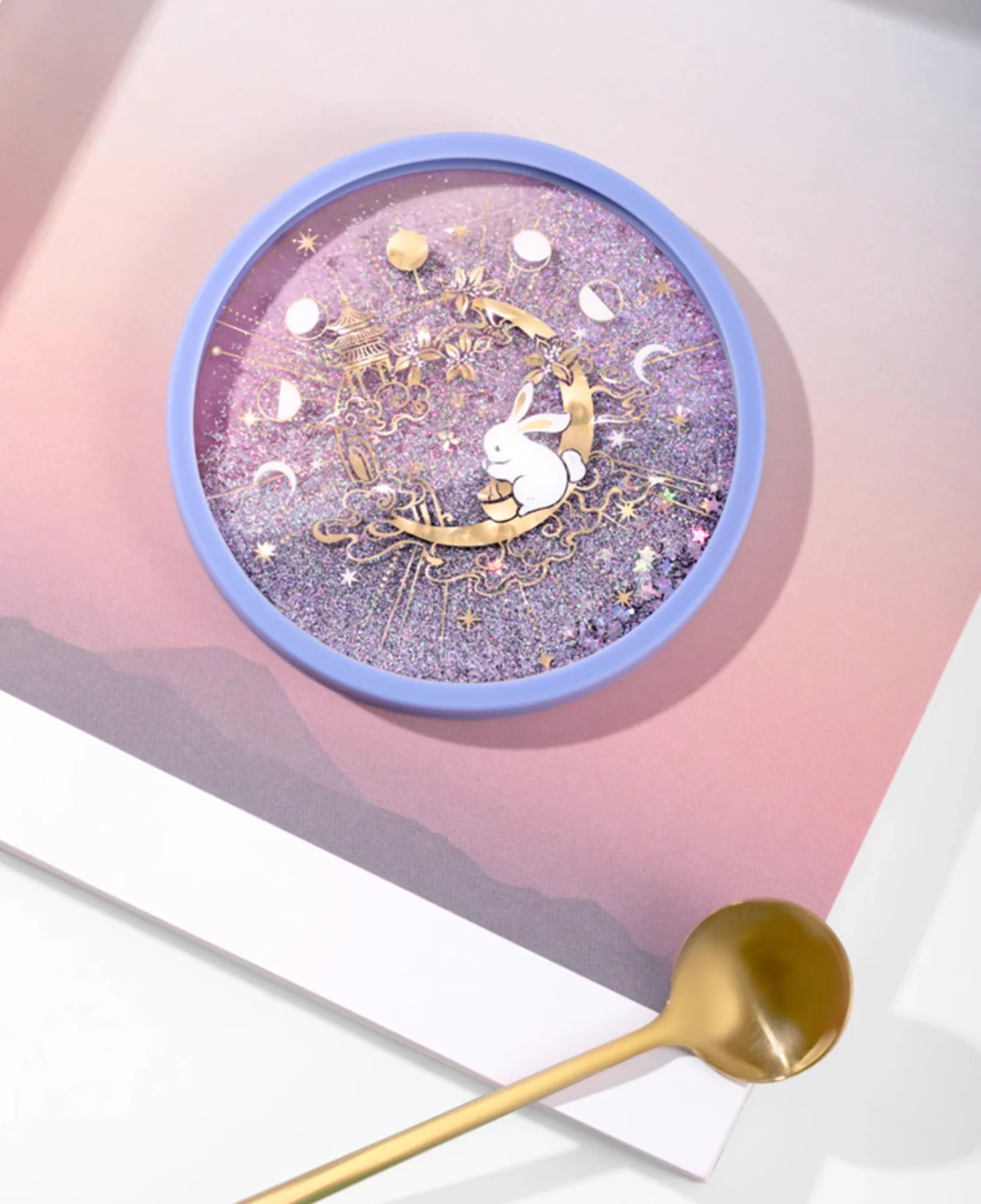 Celestial Golden Bird & Jade Rabbit Coasters Gift Set - Image 10