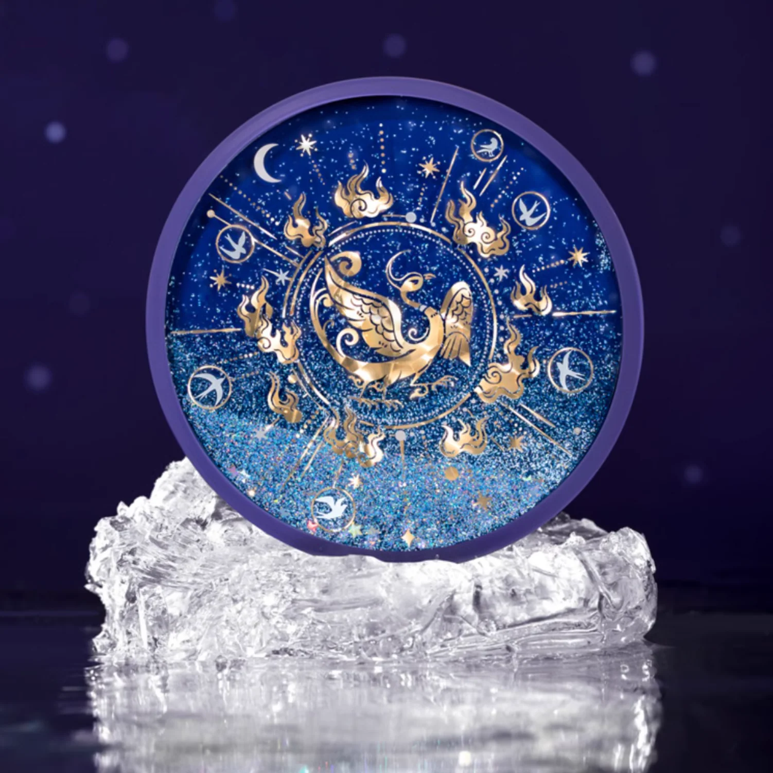 Celestial Golden Bird & Jade Rabbit Coasters Gift Set - Image 3