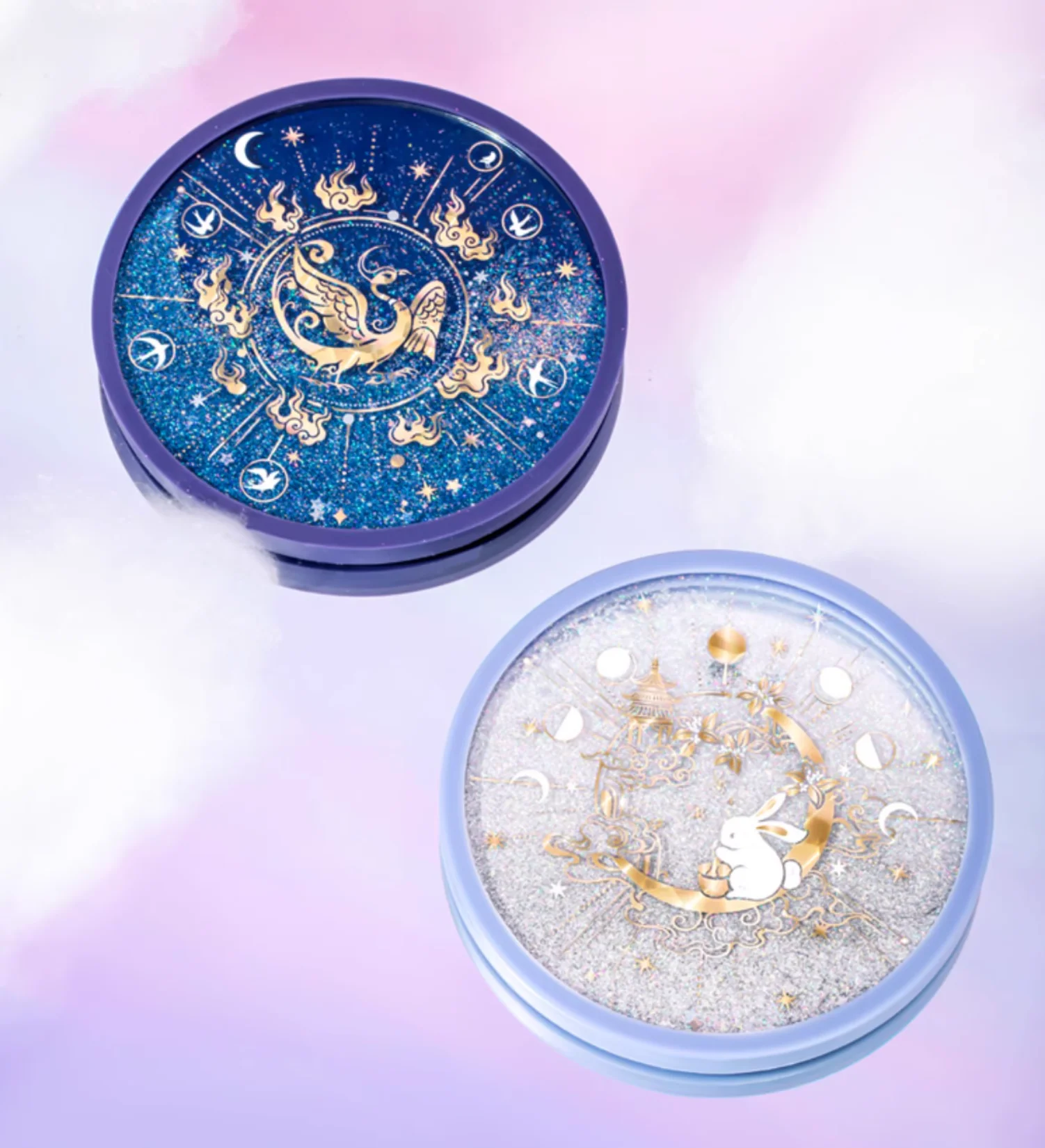 Celestial Golden Bird & Jade Rabbit Coasters Gift Set - Image 4
