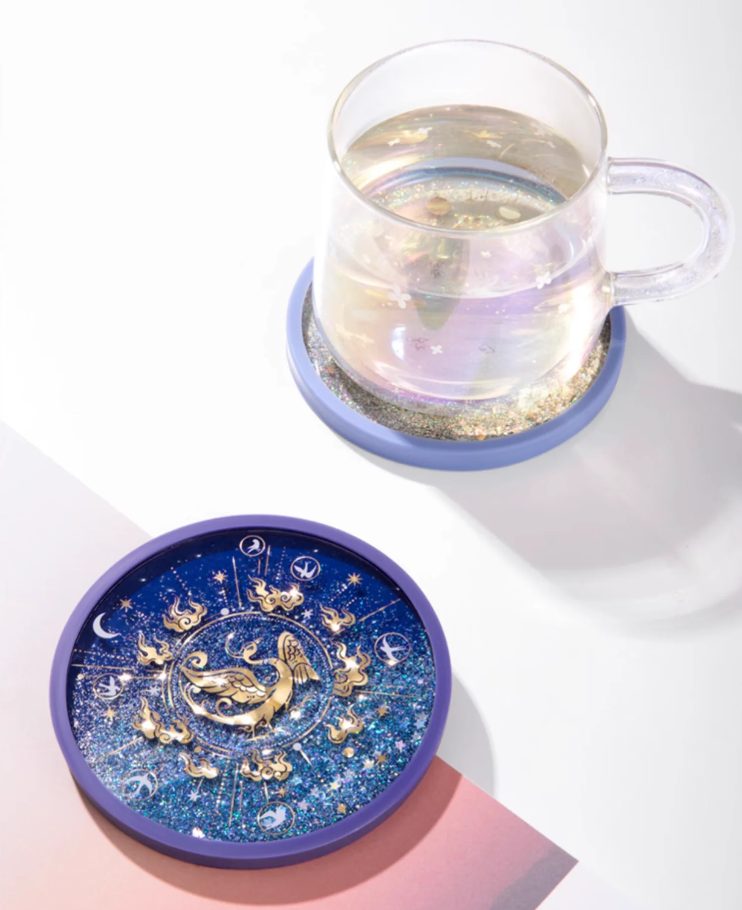 Celestial Golden Bird & Jade Rabbit Coasters Gift Set - Image 7