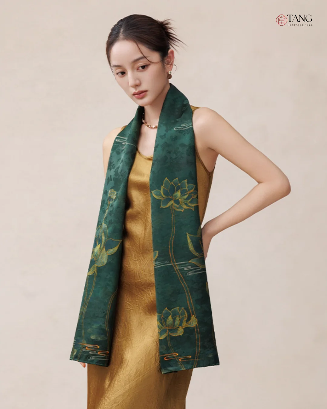 Dreamscape Cloud Silk Mulberry Scarf - Image 11