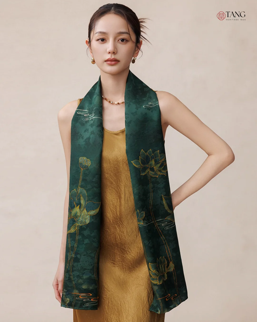 Dreamscape Cloud Silk Mulberry Scarf - Image 12