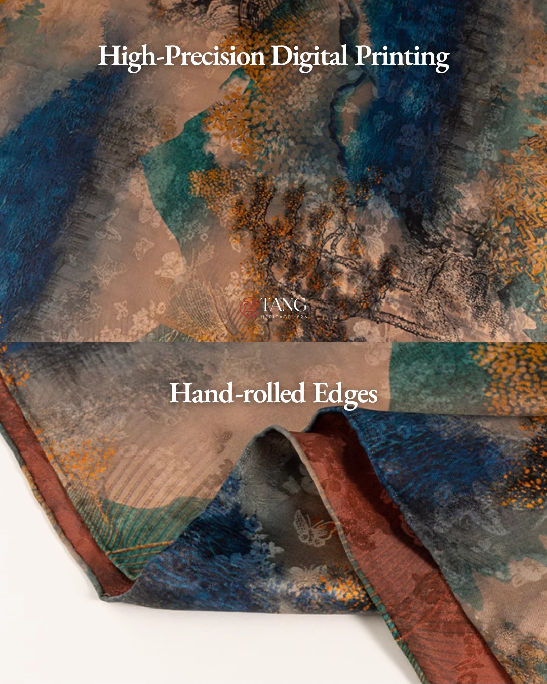 Dreamscape Cloud Silk Mulberry Scarf - Image 9