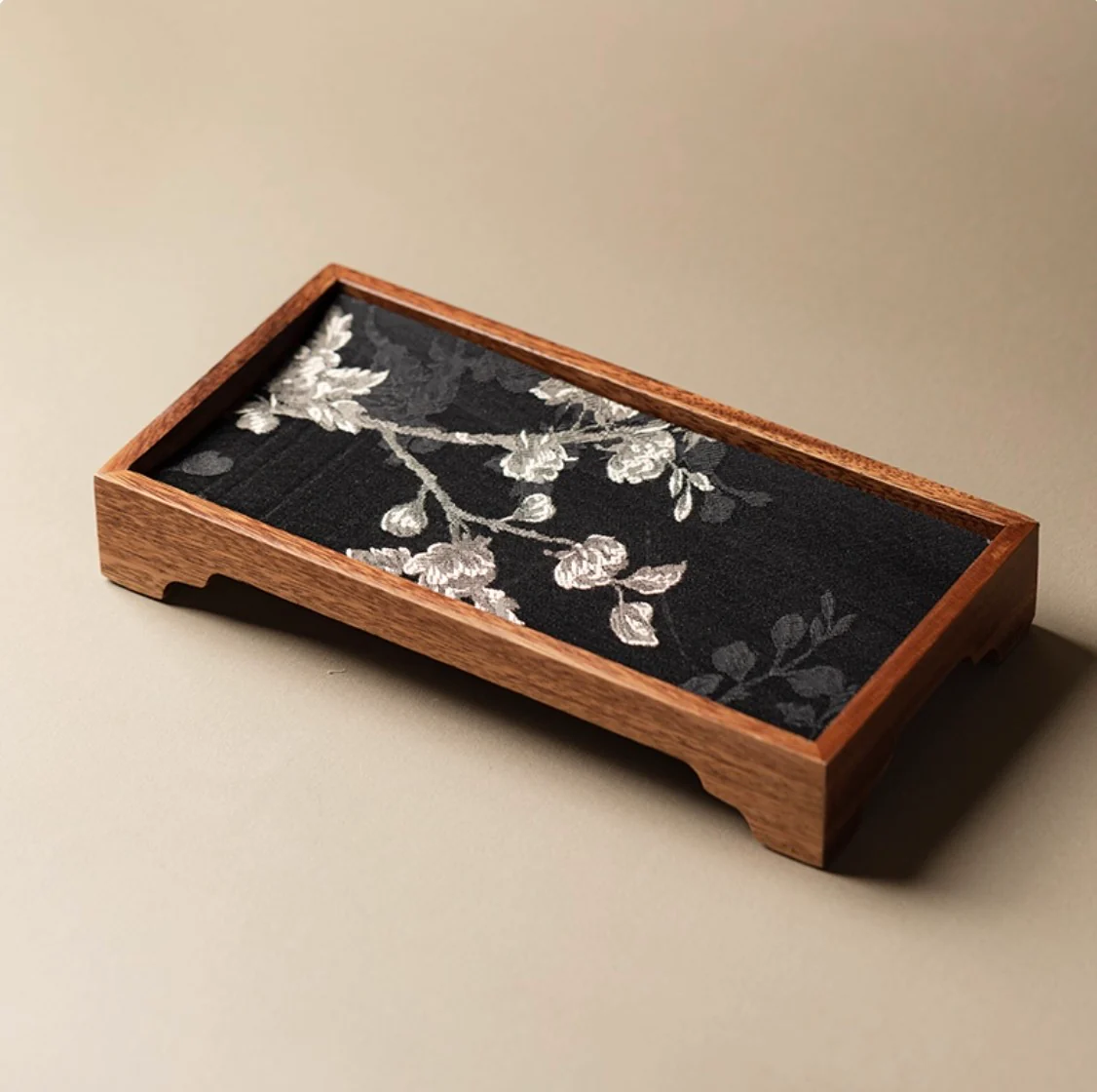 Embroidered Wood Tea Tray - Image 4