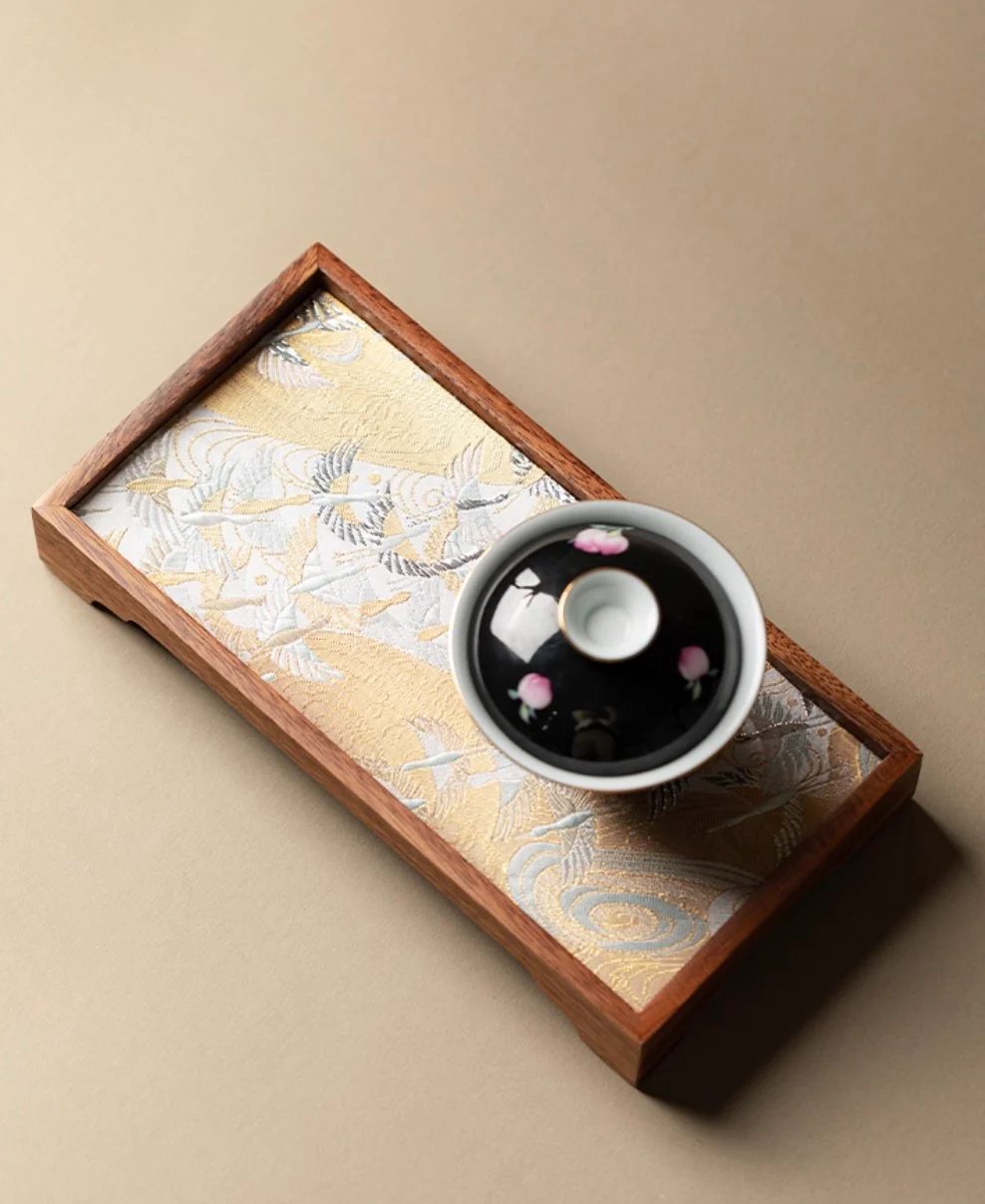Embroidered Wood Tea Tray - Image 6