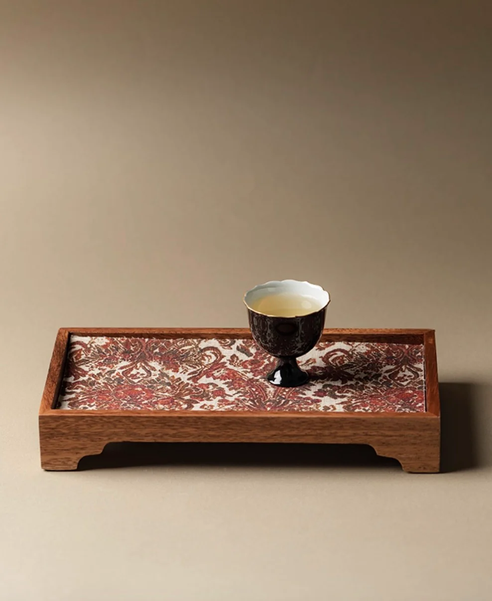 Embroidered Wood Tea Tray - Image 7