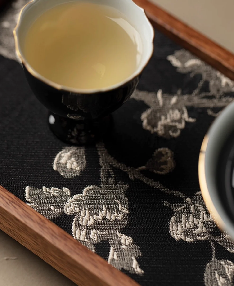 Embroidered Wood Tea Tray - Image 8