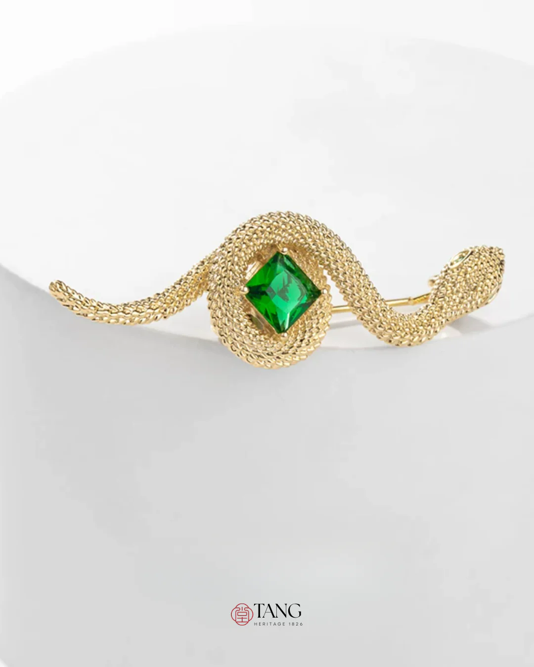 Emerald Serpent Brooch - Image 4