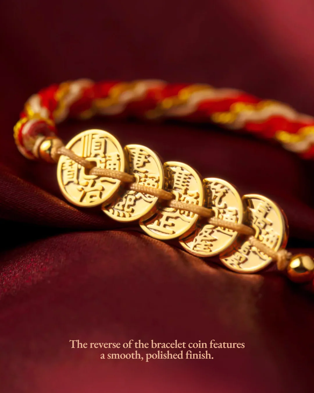 Emperor's Fortune Coins Red String Bracelet - Image 12
