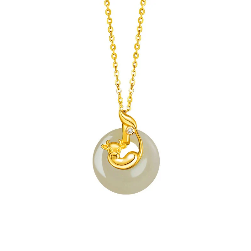 Fire Goat 2027 Jade Peace Buckle Necklace - Image 11