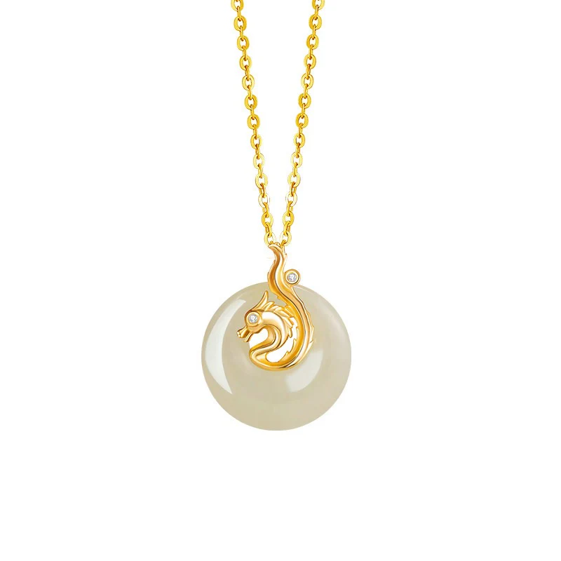 Fire Goat 2027 Jade Peace Buckle Necklace - Image 14