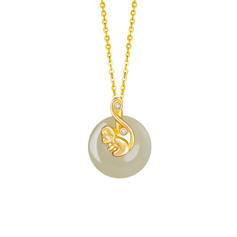 Fire Goat 2027 Jade Peace Buckle Necklace - Image 16