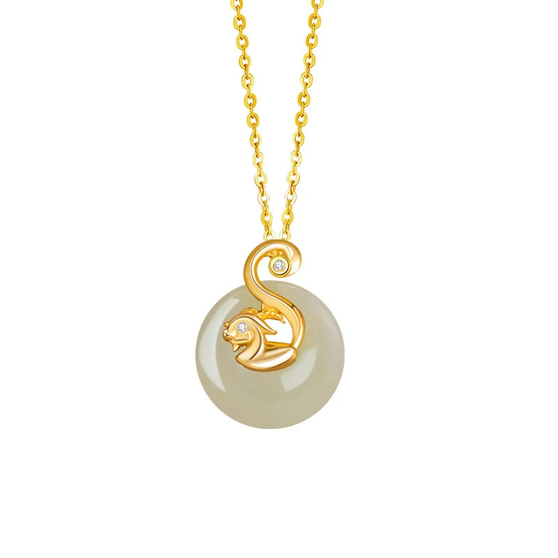 Fire Goat 2027 Jade Peace Buckle Necklace - Image 17