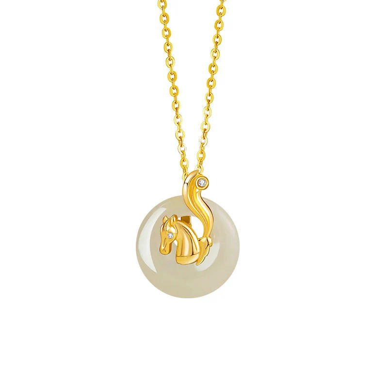 Fire Goat 2027 Jade Peace Buckle Necklace - Image 18