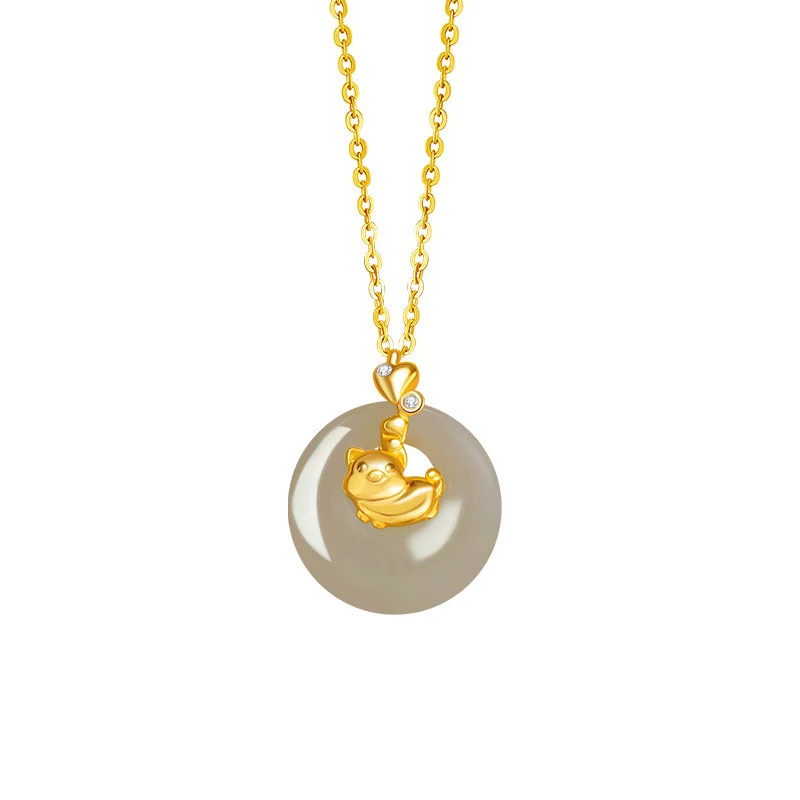 Fire Goat 2027 Jade Peace Buckle Necklace - Image 21